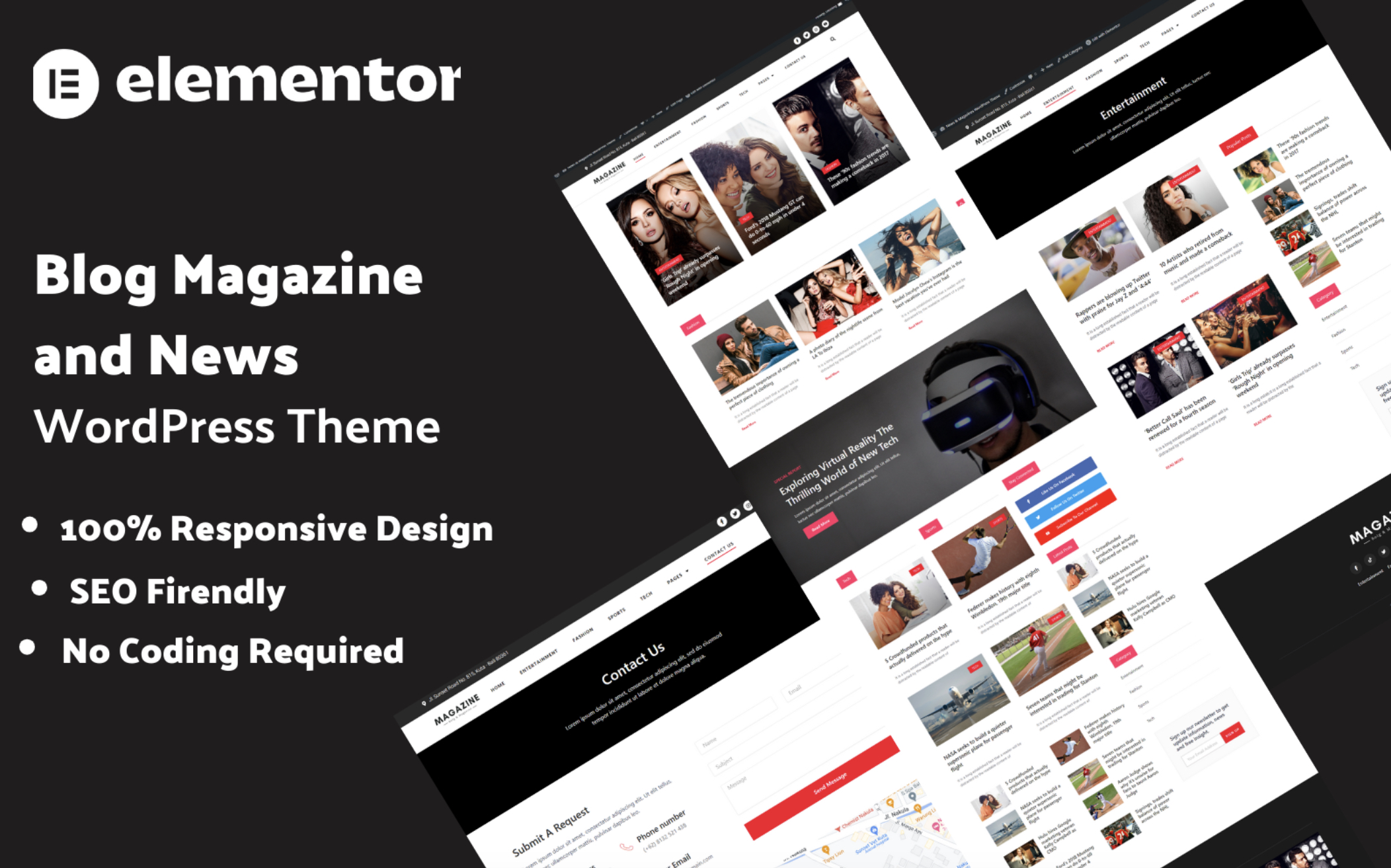 Elementor Blog Magazine and News WordPress Theme WordPress Theme