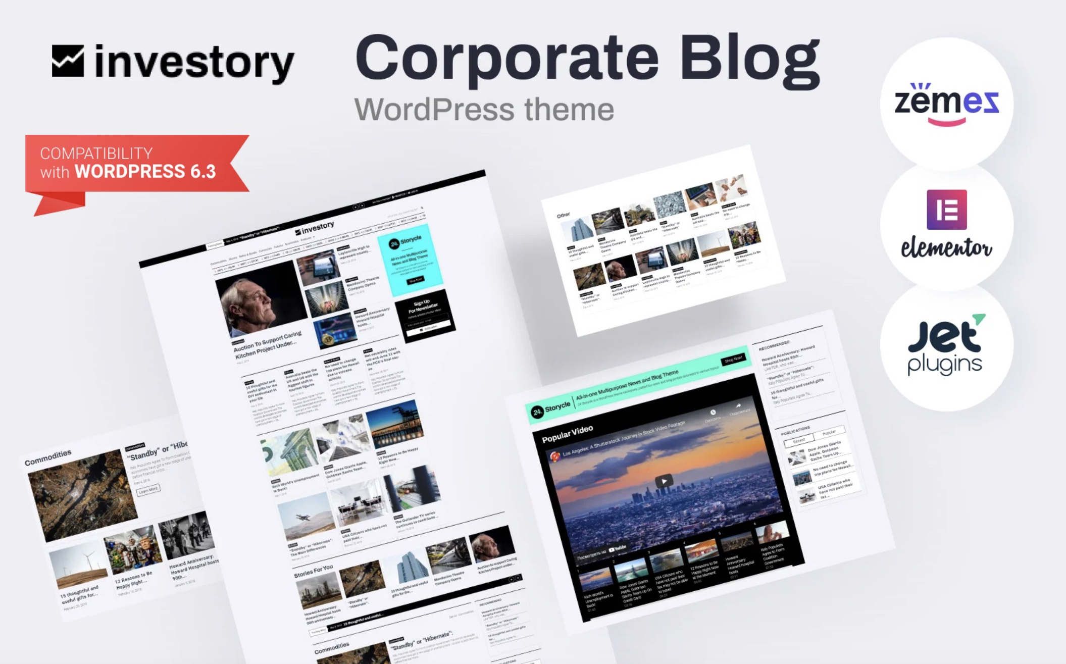 Investory - Corporate Blog WordPress Elementor Theme WordPress Theme