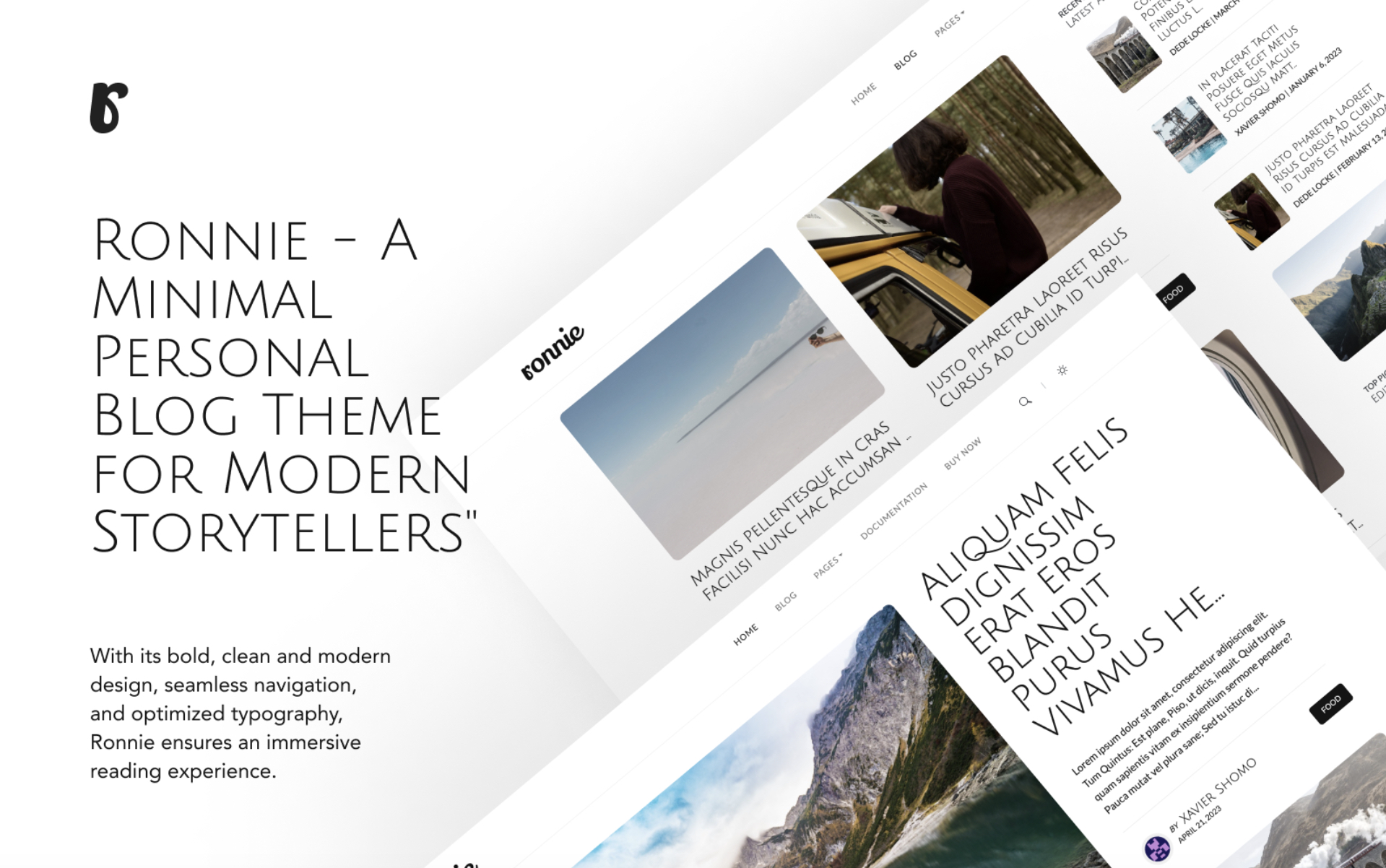 Ronnie - Personal Blog WordPress Theme WordPress Theme